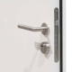 Porte d'entrée aluminium blanc 110x207,5 cm 