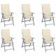 Chaises inclinables de jardin 6 pcs avec coussins bois d'acacia