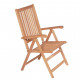 Chaises inclinables de jardin 4 pcs bois de teck solide 