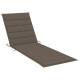 Transat chaise longue bain de soleil lit de jardin terrasse meuble d'extérieur double et coussins taupe pin imprégné helloshop26 02_0012758 