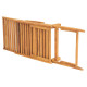 Transat chaise longue bain de soleil lit de jardin terrasse meuble d'extérieur bois de teck solide helloshop26 02_0012712 