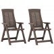 Chaises inclinables de jardin 2 pcs plastique - Couleur au choix