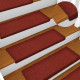 Tapis de marches d'escalier 10 pcs bordeaux 65x25 cm aiguilleté