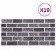 Panneaux muraux 3d au design de brique gris et noir 10 pcs eps 