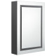 Armoire de salle de bain à miroir led 50 x 13 x 70 cm gris helloshop26 02_0006595