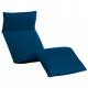 Chaise longue pliable tissu oxford - Couleur au choix Bleu-marine