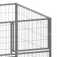 Chenil extérieur cage enclos parc animaux chien argenté 100 x 100 x 70 cm acier  02_0000233 