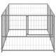Chenil extérieur cage enclos parc animaux chien argenté 200 x 100 x 70 cm acier  02_0000253 