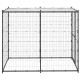 Chenil extérieur cage enclos parc animaux chien d'extérieur pour chiens acier avec toit 110 x 220 x 180 cm  