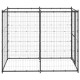 Chenil extérieur cage enclos parc animaux chien d'extérieur pour chiens acier 110 x 220 x 180 cm  02_0000361 