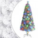 Sapin de noël artificiel avec led blanc 150 cm fibre optique