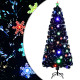 Sapin de noël et flocons de neige led noir fibre optique - Longueur au choix 210 cm