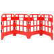 Barrières de circulation 4 pcs rouge 75x75x100 cm 