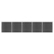 Ensemble de panneau de clôture wpc 872x186 cm noir