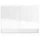 Armoire à miroir de salle de bain 80 x 15 x 60cm mdf blanc brillant helloshop26 02_0006715 