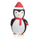  Décoration de Noël pingouin à LED Tissu de luxe 180 cm 