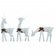  Famille de rennes de Noël 270x7x90 cm Blanc Blanc froid Maille 