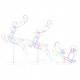  Renne/traîneaux Noël volant Acrylique 260x21x87 cm Coloré 