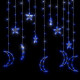 Guirlande lumineuse étoile et lune avec télécommande 138 led – Couleur d'éclairage au choix 