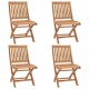 Chaises pliables de jardin bois de teck solide - Nombre de places au choix 4 places