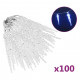 Guirlande lumineuse à glaçons de noël 100 pcs bleu acrylique 