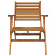 Chaises de jardin 2 pcs bois d'acacia solide 