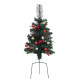 Arbres de noël artificiels d'allée avec led 2 pcs 76 cm pvc 