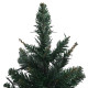  Sapin de Noël artificiel pré-éclairé et supports vert 90 cm PVC 