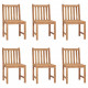 Chaises de jardin bois de teck solide - Nombre de places au choix 6 places
