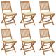 Chaises pliables de jardin avec coussins bois d'acacia - Couleur et nombre de places au choix Blanc crème