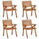 Chaises de jardin avec coussins 4 pcs bois de teck solide - Couleur du coussin au choix 