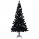 Arbre de noël artificiel avec led et boules noir 150 cm pvc 