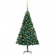  Arbre de Noël artificiel avec LED et boules Vert 180 cm PVC