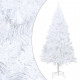  Arbre de Noël artificiel avec LED et boules Blanc 150 cm PVC 