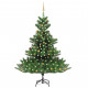  Sapin de Noël artificiel Nordmann avec LED et boules Vert 240cm