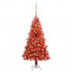  Arbre de Noël artificiel avec LED et boules Rouge 150 cm PVC