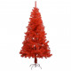  Arbre de Noël artificiel avec LED et boules Rouge 150 cm PVC 