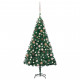  Arbre de Noël artificiel avec LED et boules Vert 120 cm PVC