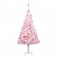  Arbre de Noël artificiel avec LED et boules Rose 240 cm PVC