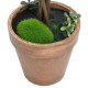 Plantes de buis artificiel 2 pcs avec pots boule vert 41 cm 