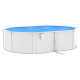 Piscine ovale avec parois en acier 490x360x120 cm blanc 