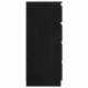 Armoire d'appoint noir 60x36x84 cm bois de pin massif 