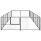 Chenil extérieur cage enclos parc animaux chien noir 14 m² acier  02_0000495 
