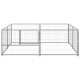 Chenil extérieur cage enclos parc animaux chien argenté 4 m² acier  02_0000276 