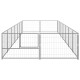 Chenil extérieur cage enclos parc animaux chien argenté 14 m² acier  02_0000239 