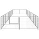 Chenil extérieur cage enclos parc animaux chien argenté 20 m² acier  02_0000250 