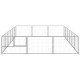 Chenil extérieur cage enclos parc animaux chien argenté 18 m² acier  02_0000246 
