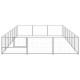 Chenil extérieur cage enclos parc animaux chien argenté 21 m² acier  02_0000254 