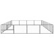 Chenil extérieur cage enclos parc animaux chien noir 36 m² acier  02_0000527 