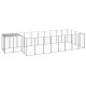 Chenil extérieur cage enclos parc animaux chien argenté 10,89 m² acier  02_0000230